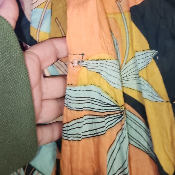 Boutique Chic Connections XL Women's Vneck popover 100% cotton blouse - Picture 11 of 16